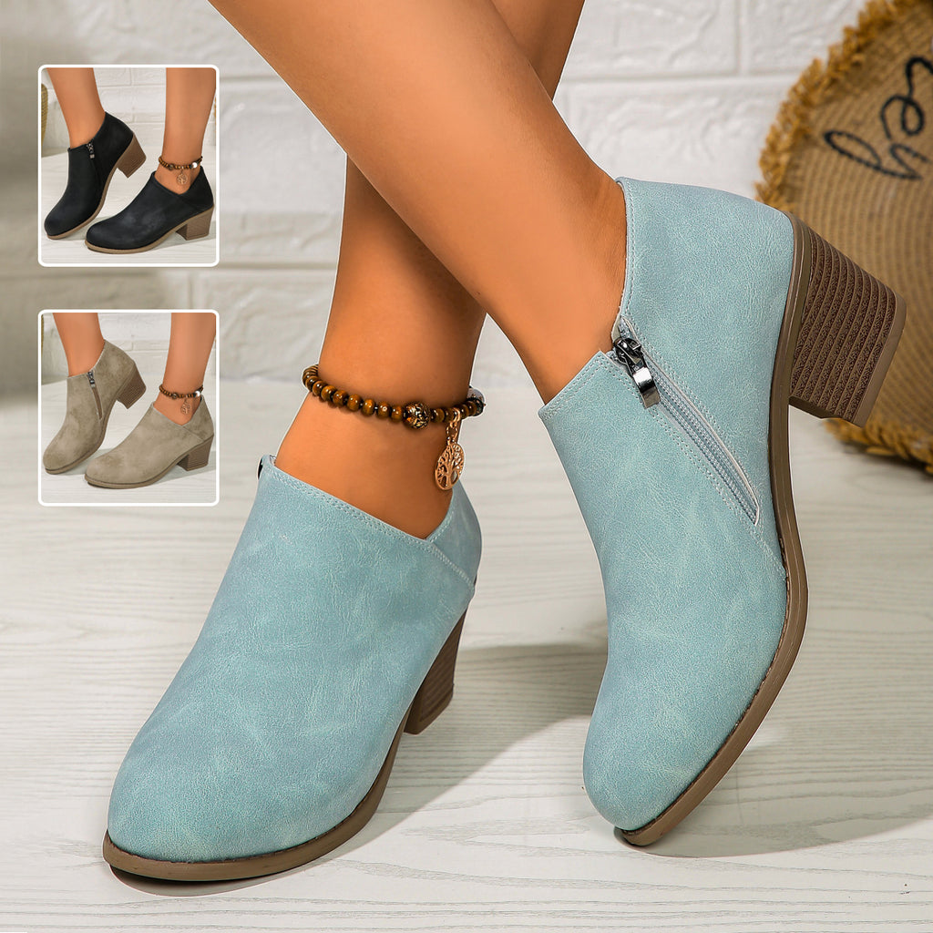 Block Heel Ankle Boot
