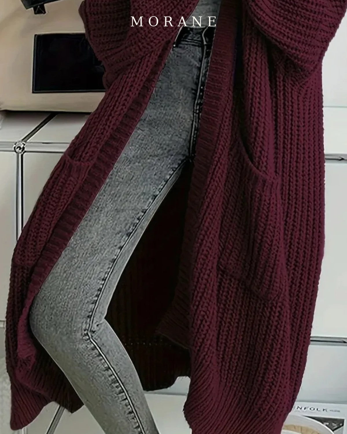 MORANE Chunky Knit Longline Cardigan