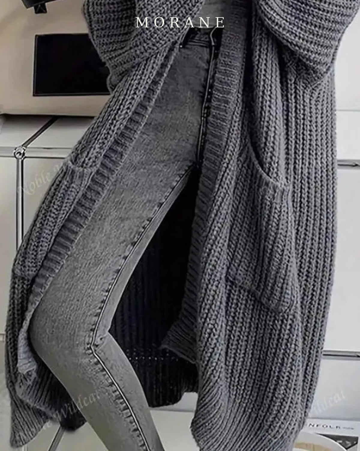 MORANE Chunky Knit Longline Cardigan