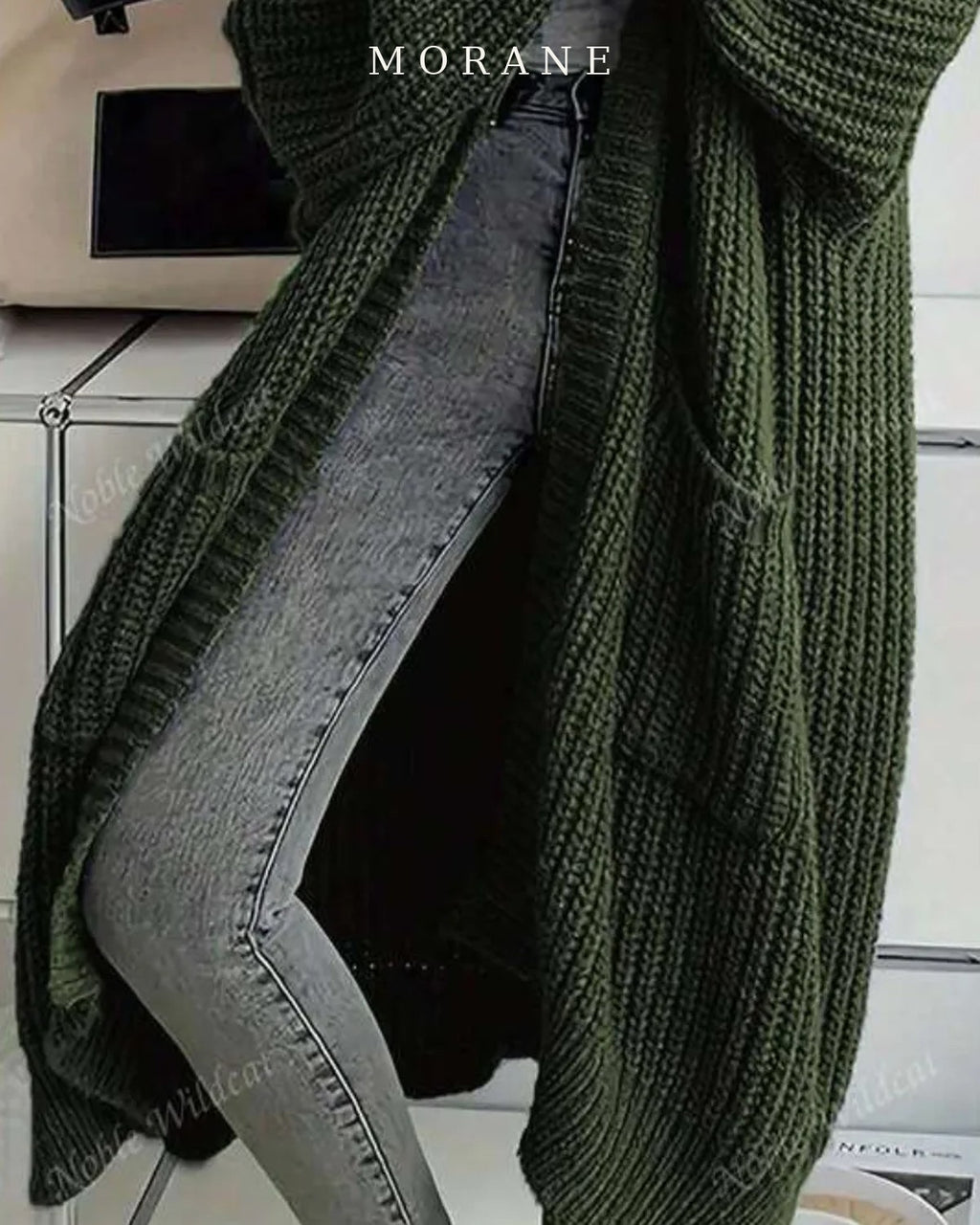 MORANE Chunky Knit Longline Cardigan