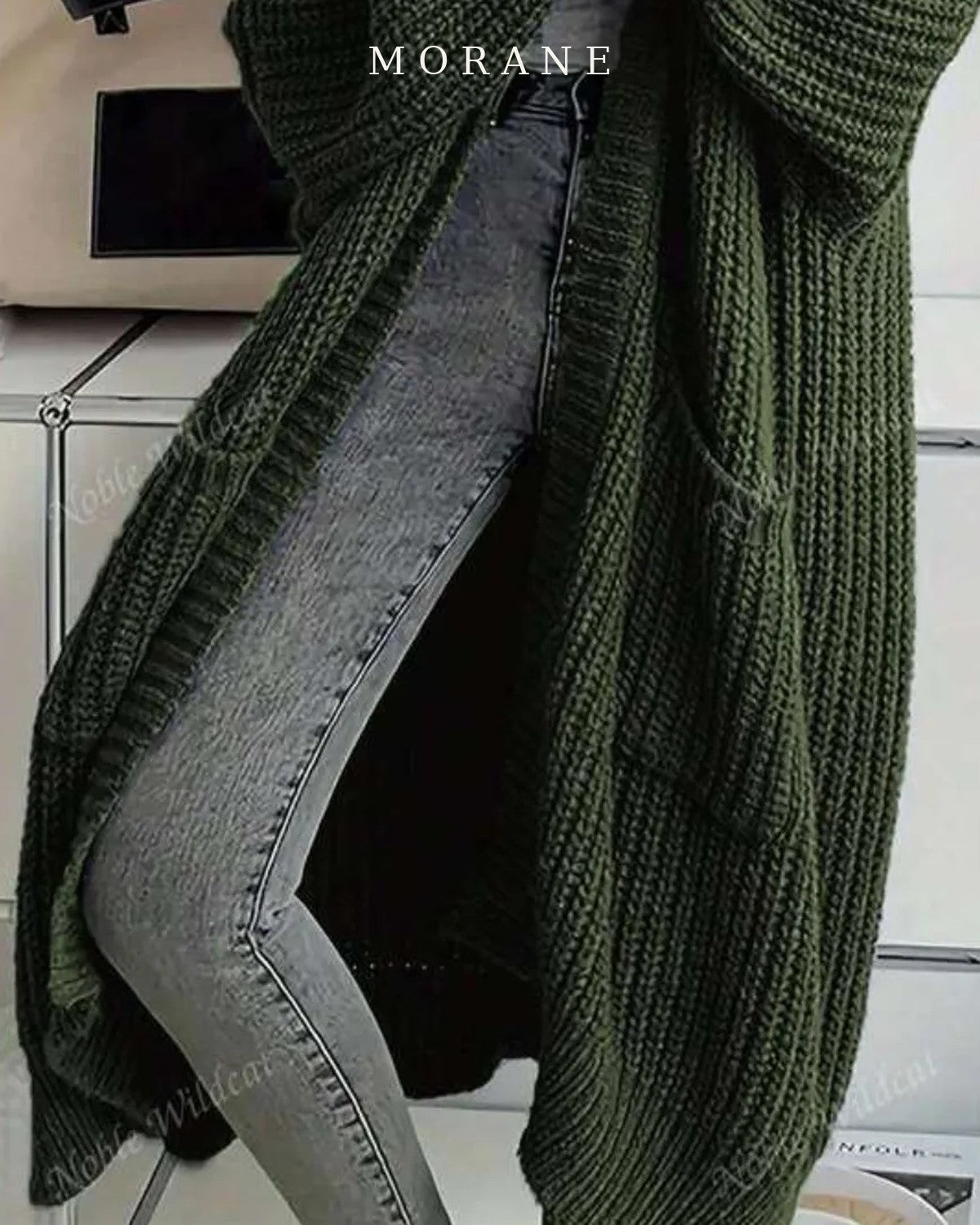 MORANE Chunky Knit Longline Cardigan