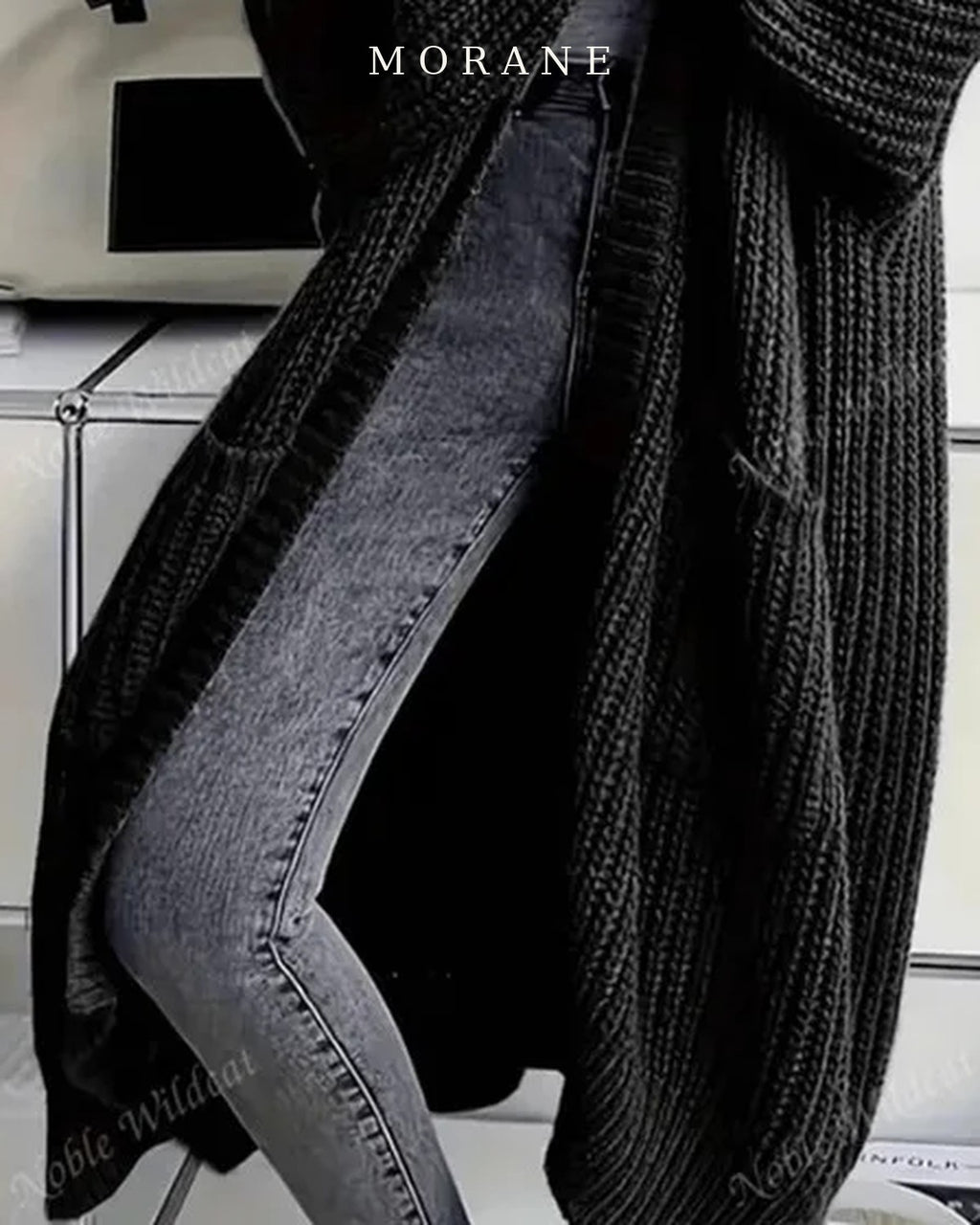 MORANE Chunky Knit Longline Cardigan