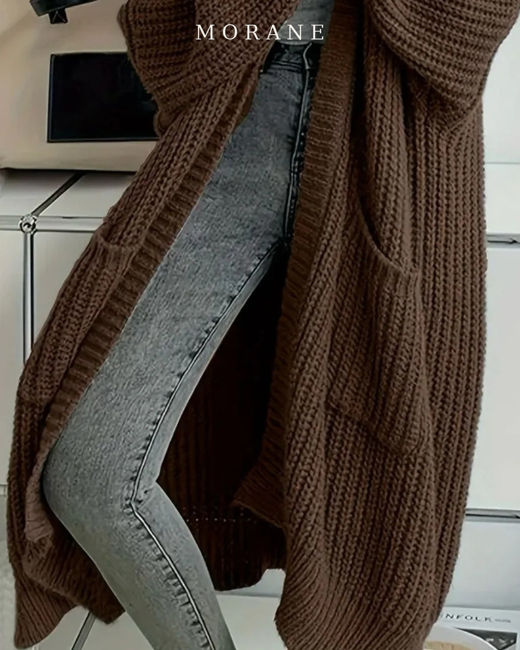 MORANE Chunky Knit Longline Cardigan