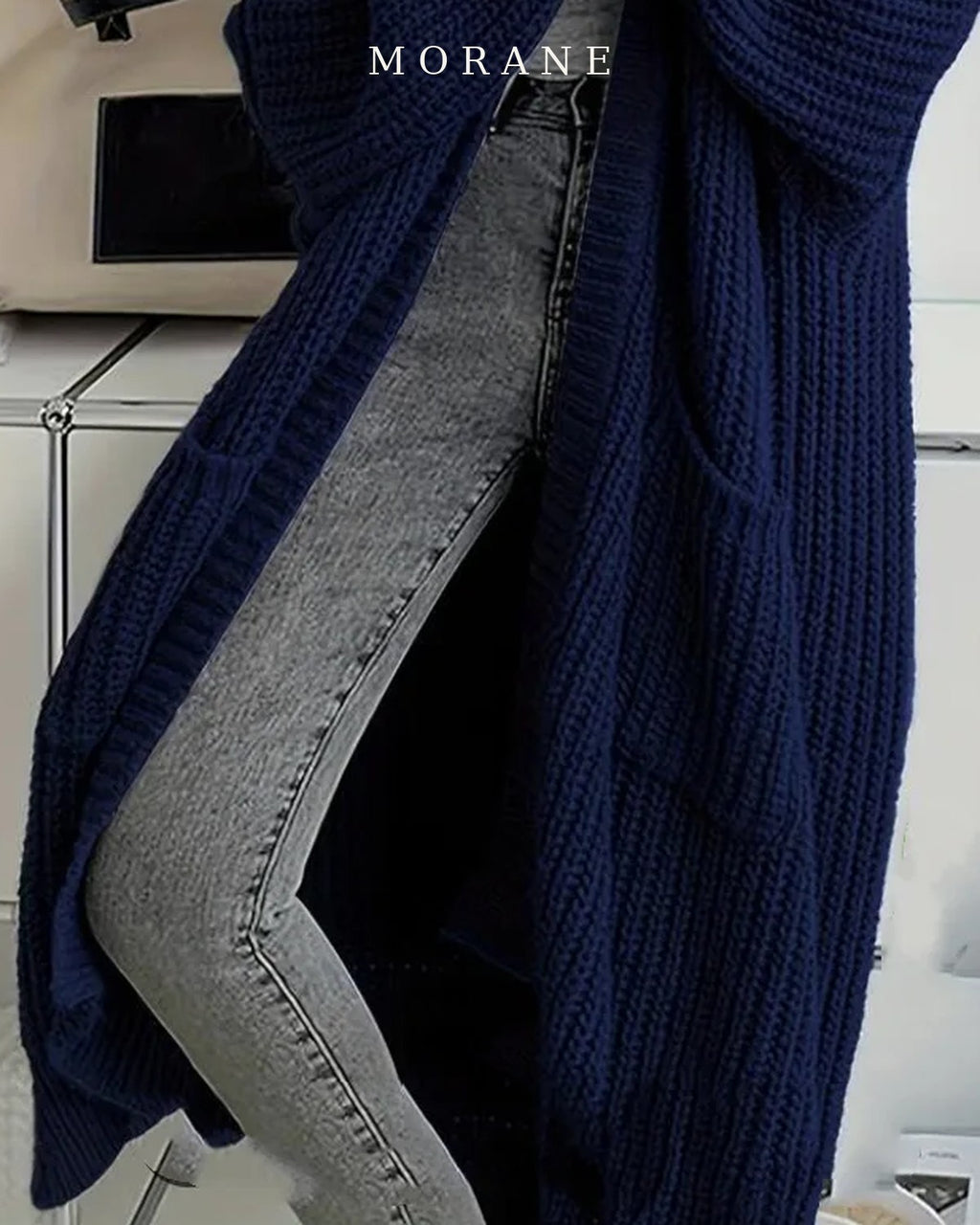 MORANE Chunky Knit Longline Cardigan