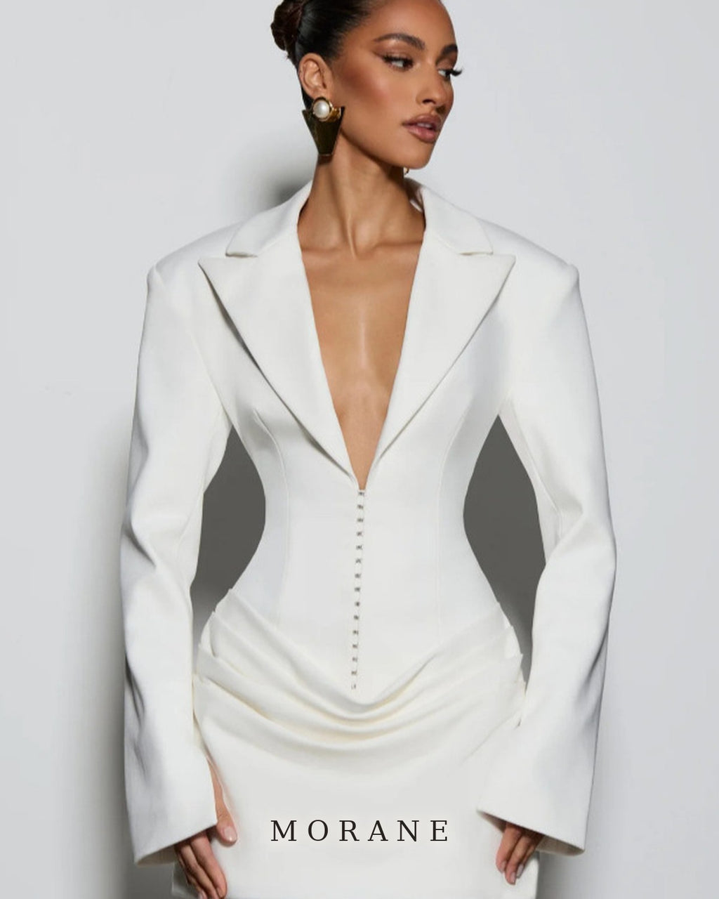 MORANE Draped Blazer Mini Dress