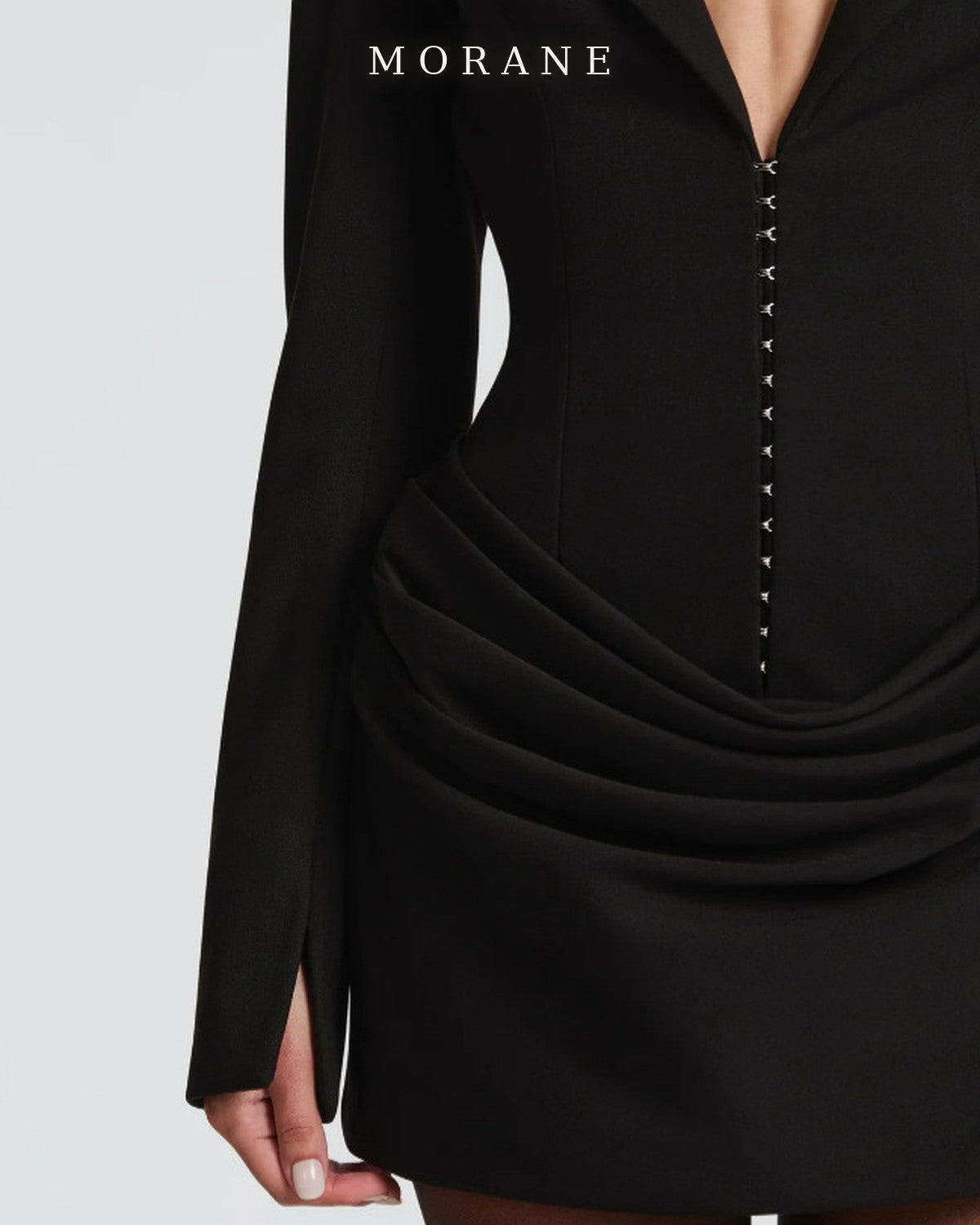 MORANE Draped Blazer Mini Dress