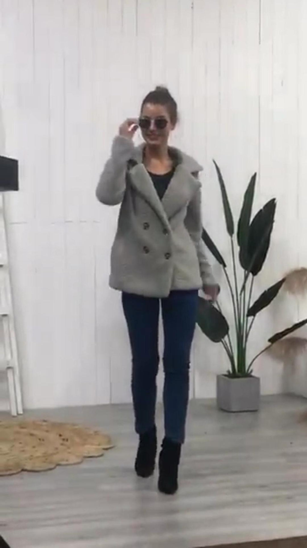 Fluffy Lapel Jacket