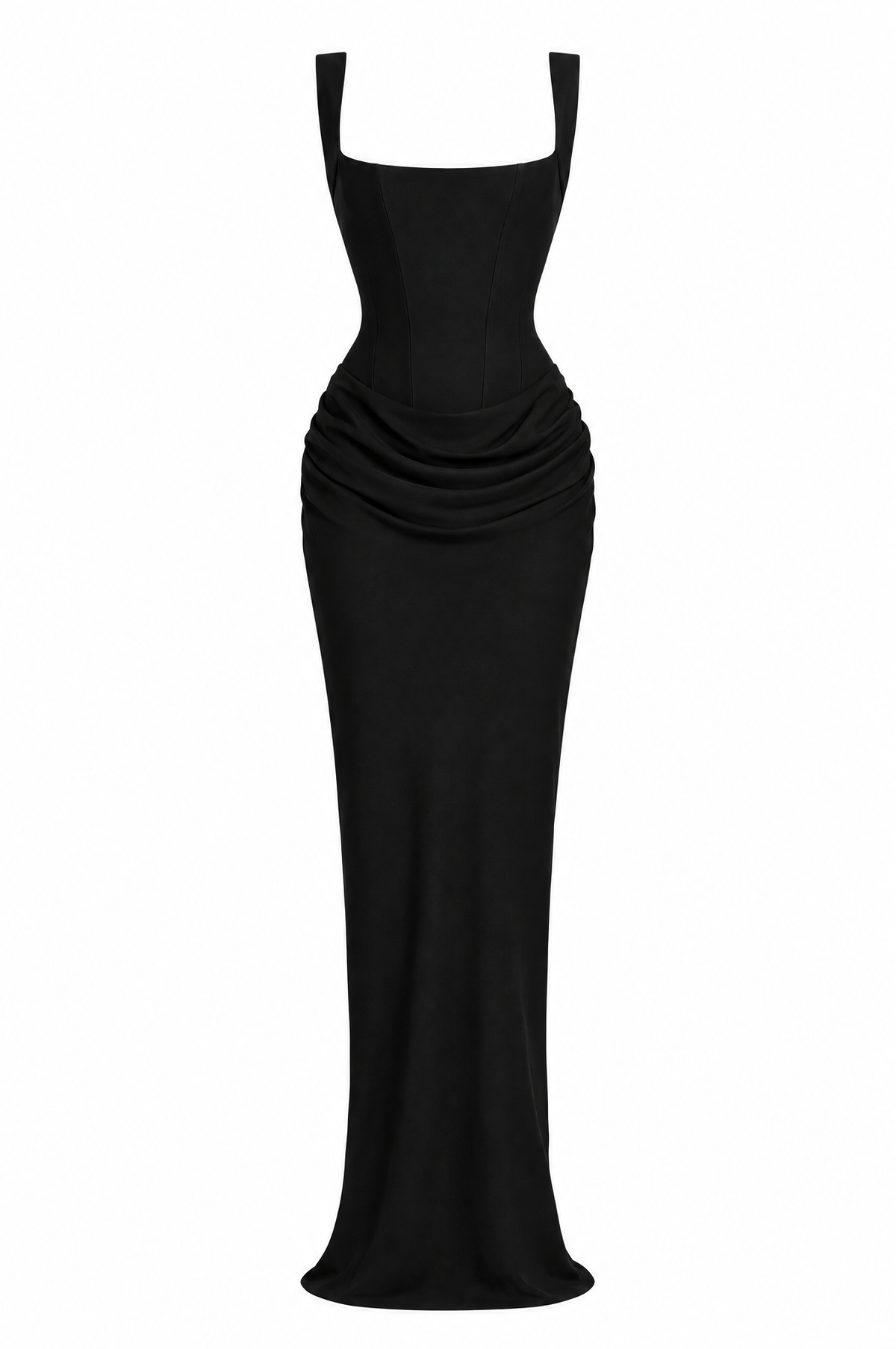 Ebony Square-Neck Corset Maxi Dress - product