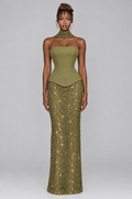 Verdant Corset & Sparkle Skirt Set - front