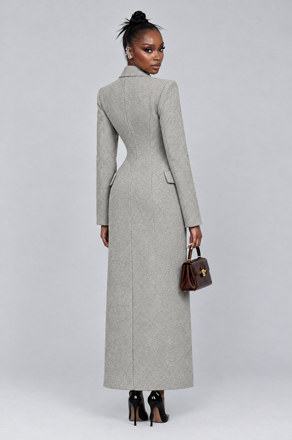 Ash Longline Tailored Maxi Coat - back