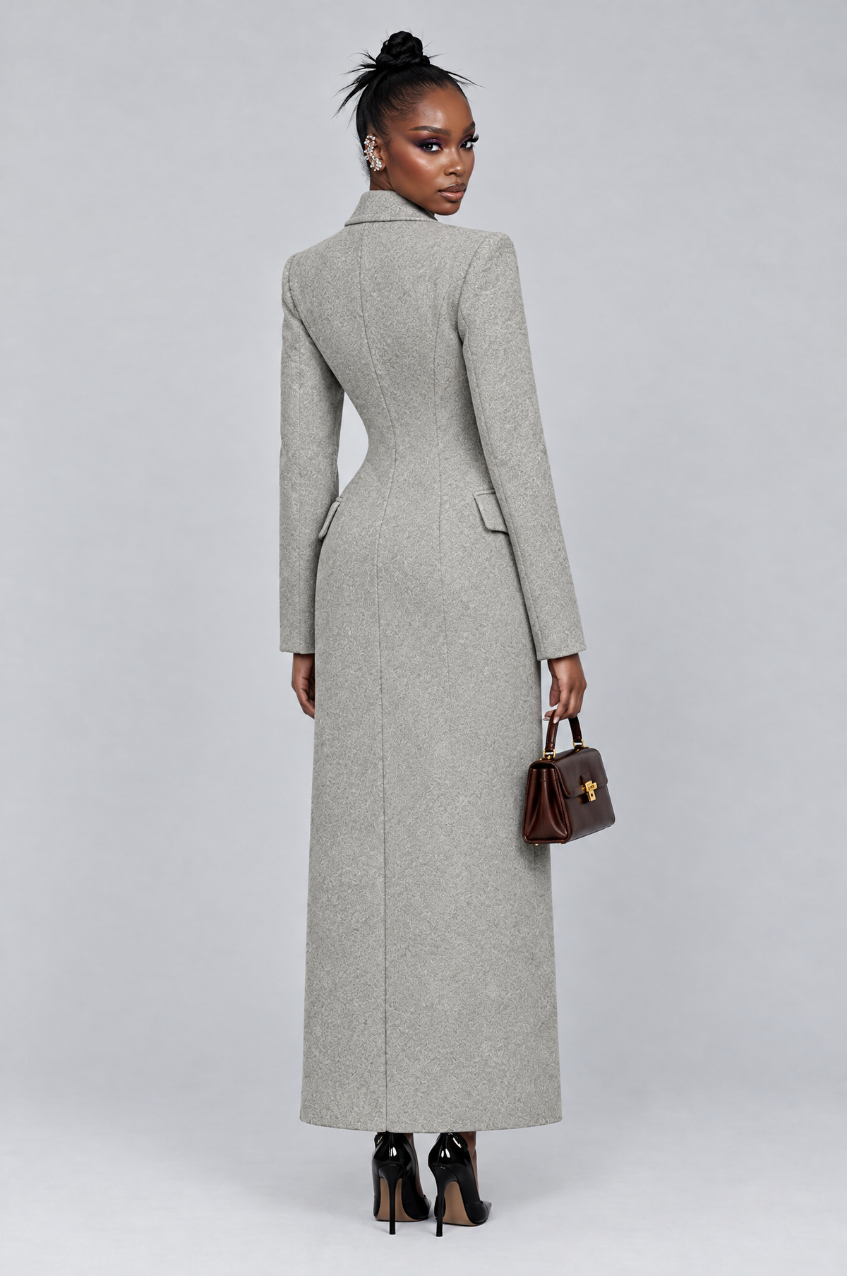 Ash Longline Tailored Maxi Coat - back