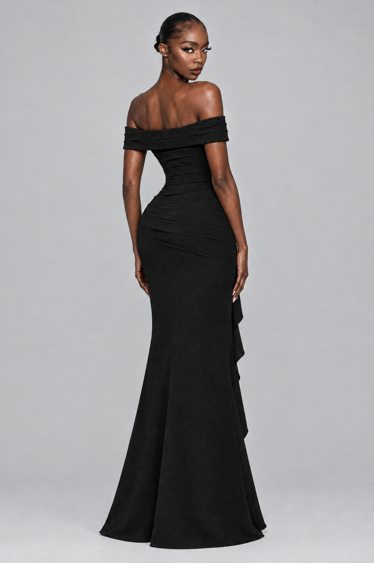 Jet Off-Shoulder Ruffle Maxi Dress - back