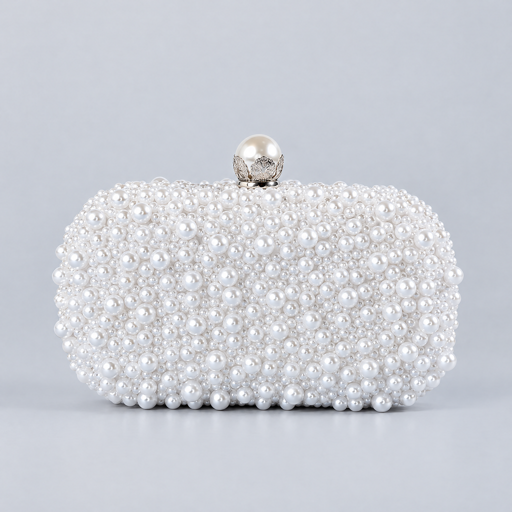 Perla Pearl Box Clutch