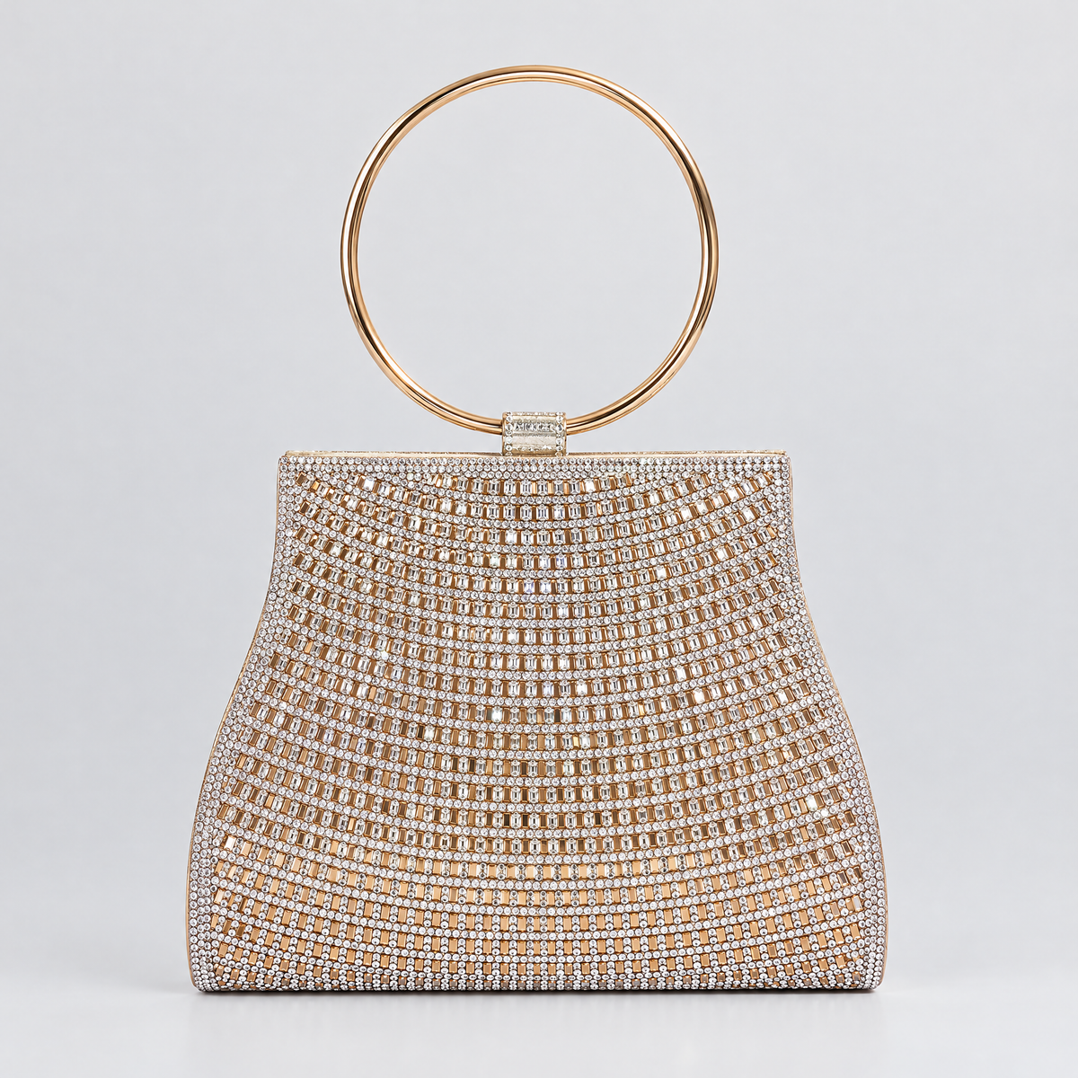 Luxe Crystal Ring-Handle Bag