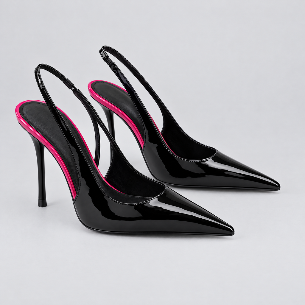 Vixen Patent Slingback Stilettos