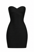 Noir Sweetheart Bandage Mini Dress