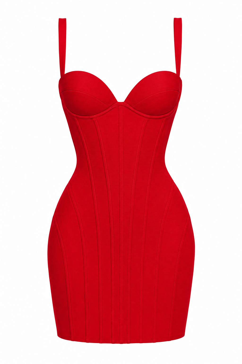 Crimson Corset Sweetheart Mini Dress - product
