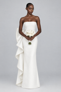 Camellia Strapless Bow-Back Maxi Dress - front
