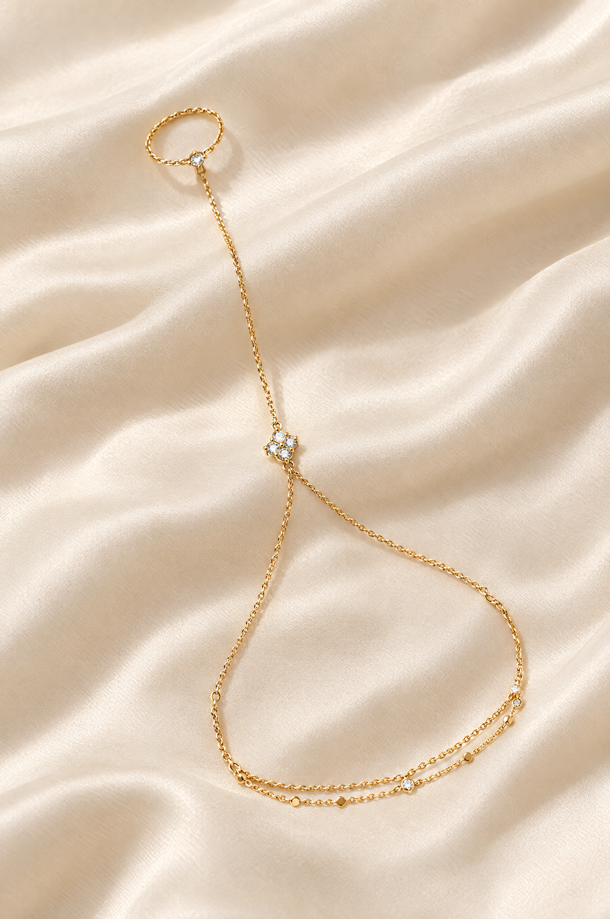 Dainty Crystal Hand Chain