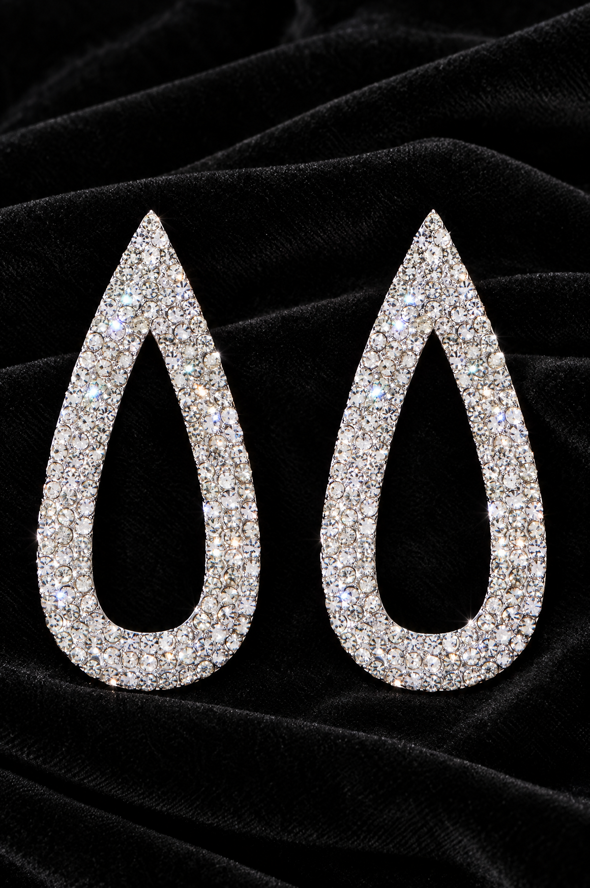 Teardrop Pavé Statement Earrings