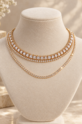 Luxe Gold Double Tennis Necklace