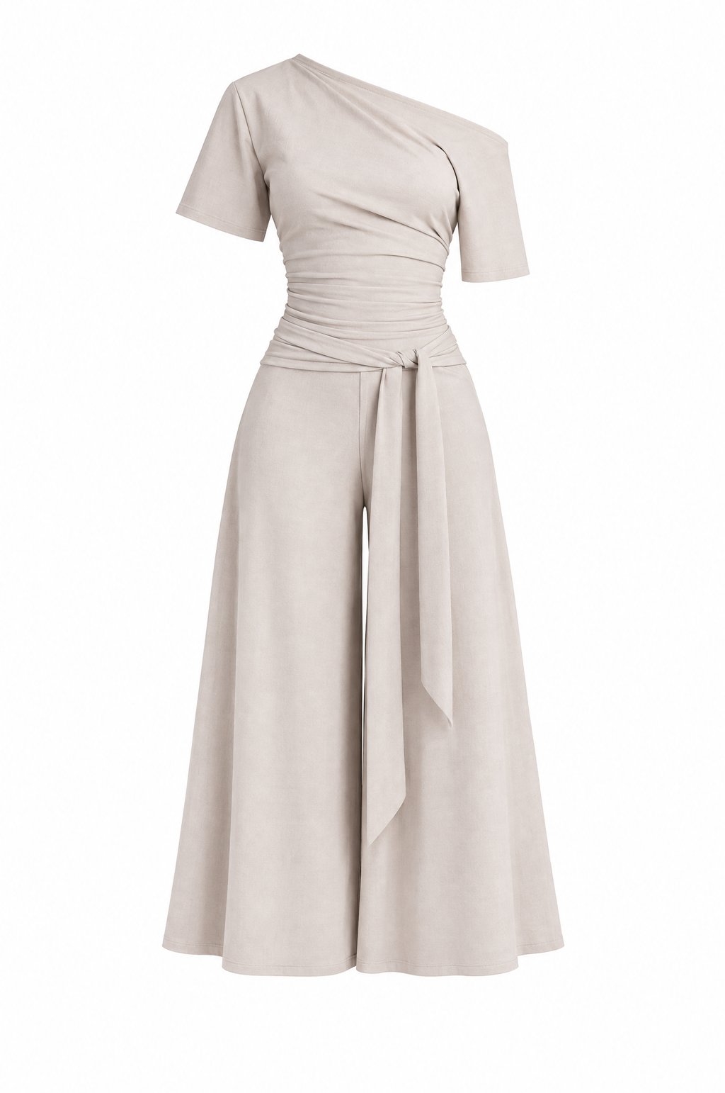 Dune One-Shoulder Tie Top & Gaucho Set