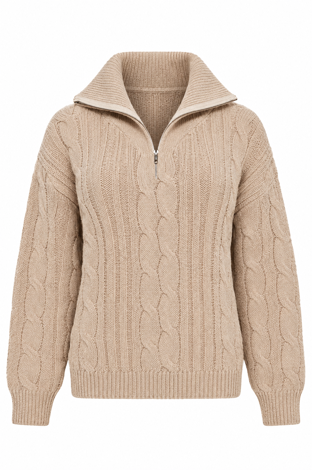 Chalet Cable-Knit Quarter-Zip Sweater