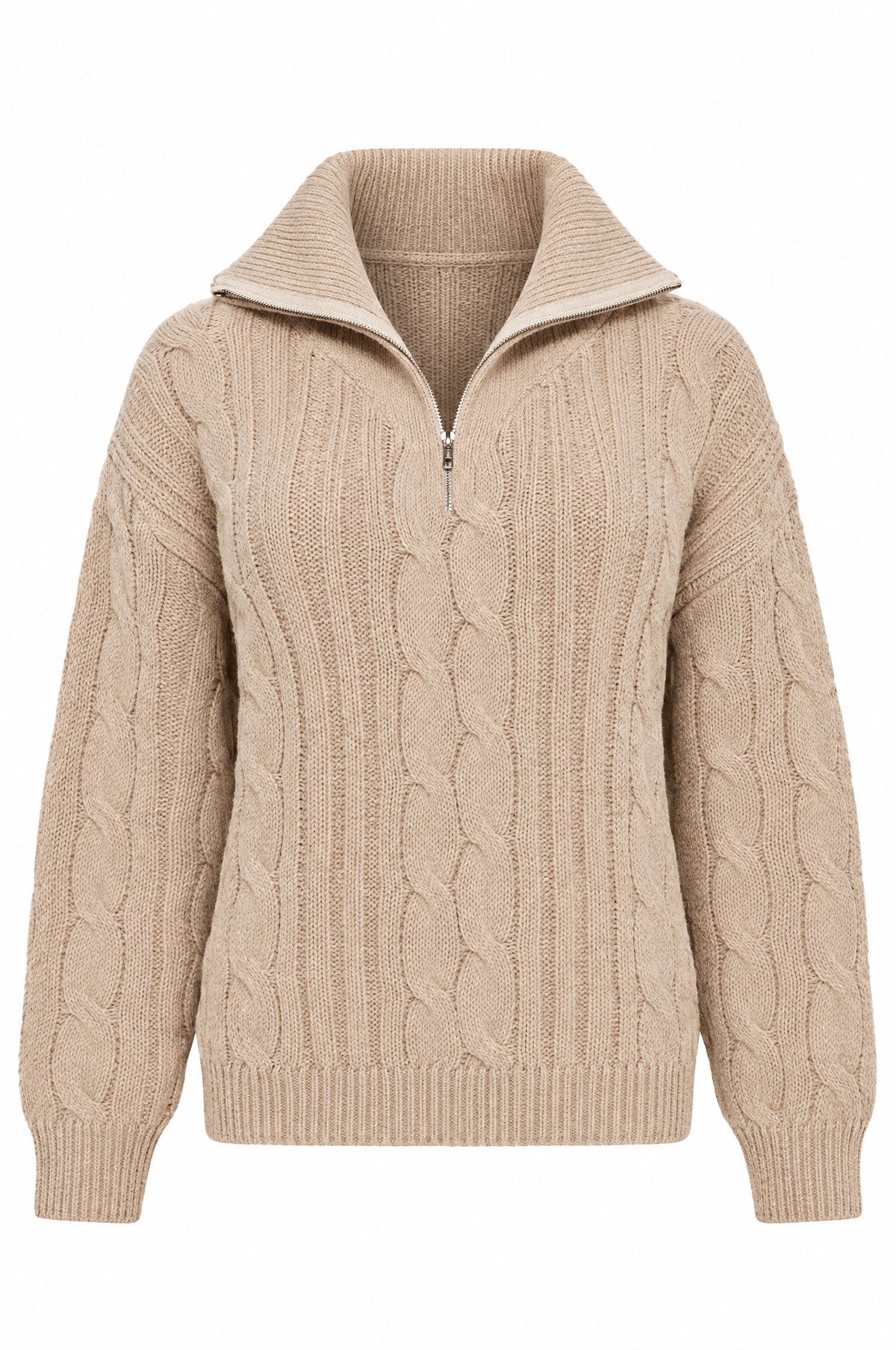 Chalet Cable-Knit Quarter-Zip Sweater