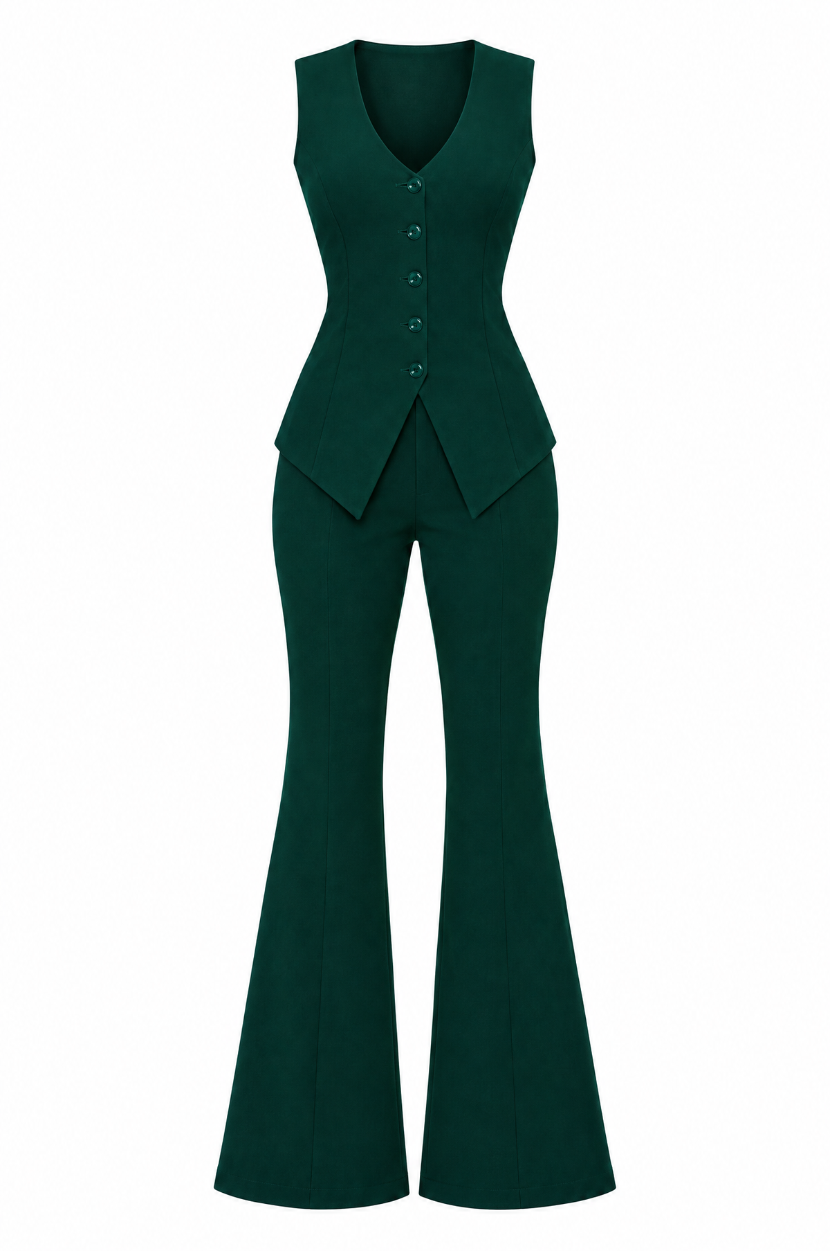 Forest Tailored Vest & Flare Pant Set