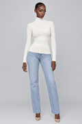 Snow Ribbed Turtleneck Sweater