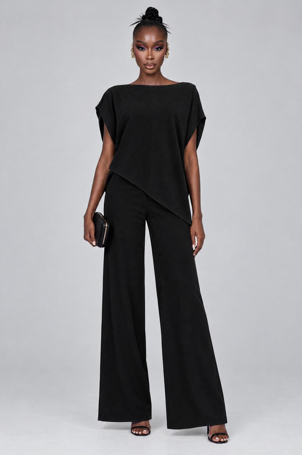 Ombra Draped Off-Shoulder Pant Set