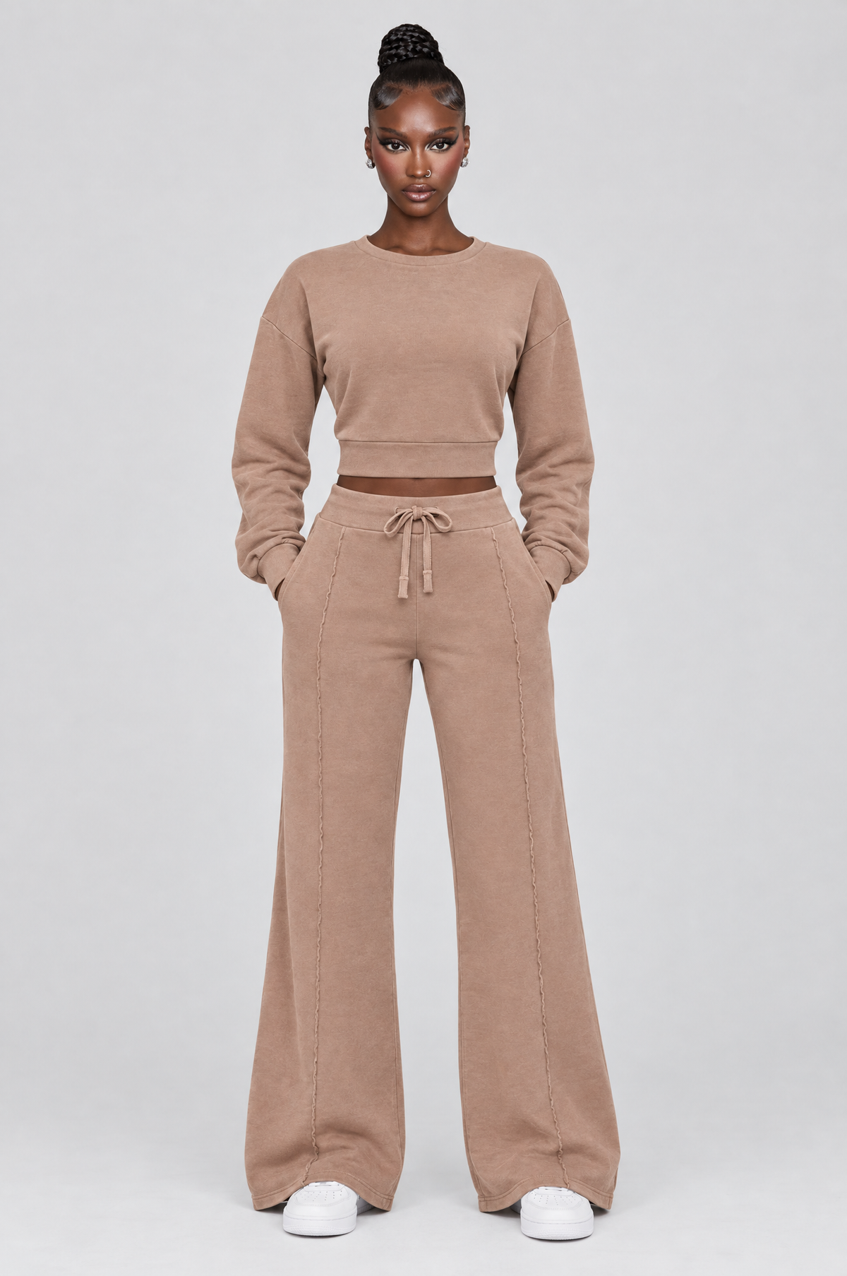 Latte Knit Lounge Pant Set