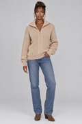 Chalet Cable-Knit Quarter-Zip Sweater