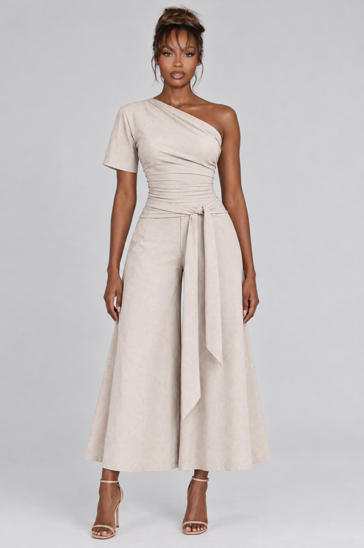 Dune One-Shoulder Tie Top & Gaucho Set