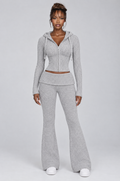 Cloud Knit Zip Hoodie & Flare Pant Set