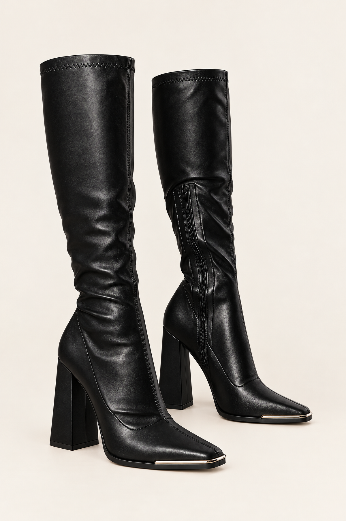 Executive Knee-High Block Heel Boots