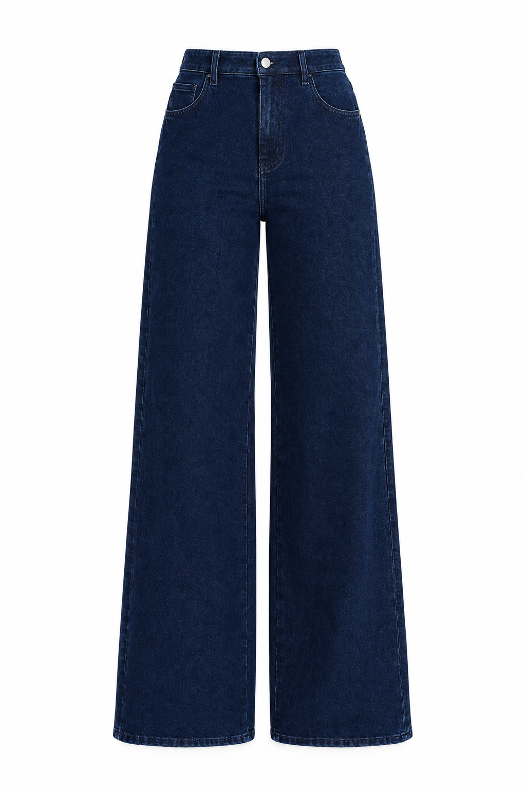 Indigo High-Rise Wide-Leg Jeans product shot