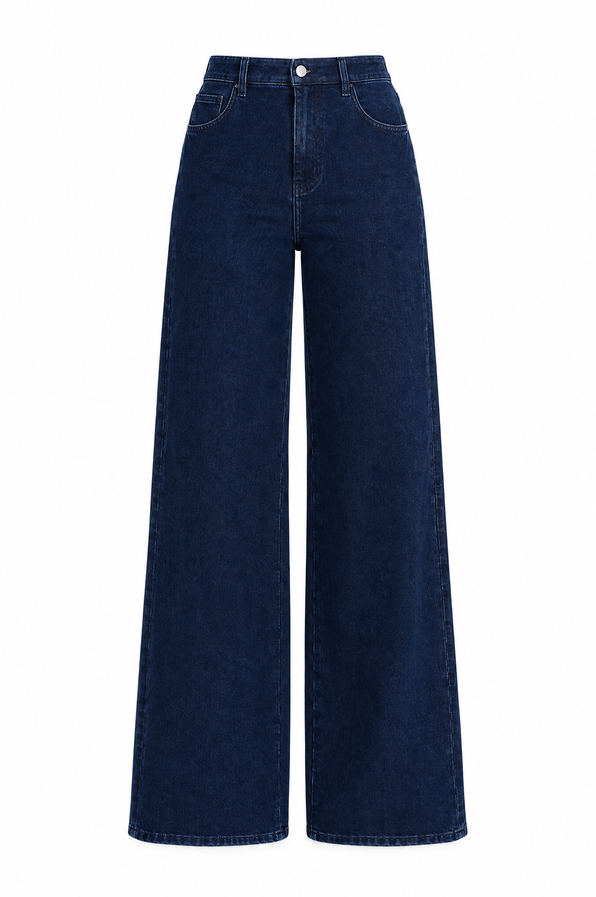 Indigo High-Rise Wide-Leg Jeans product shot