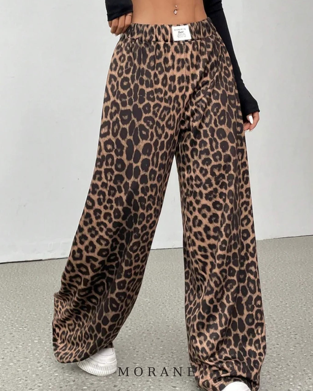 MORANE Leopard Wide Leg Pants