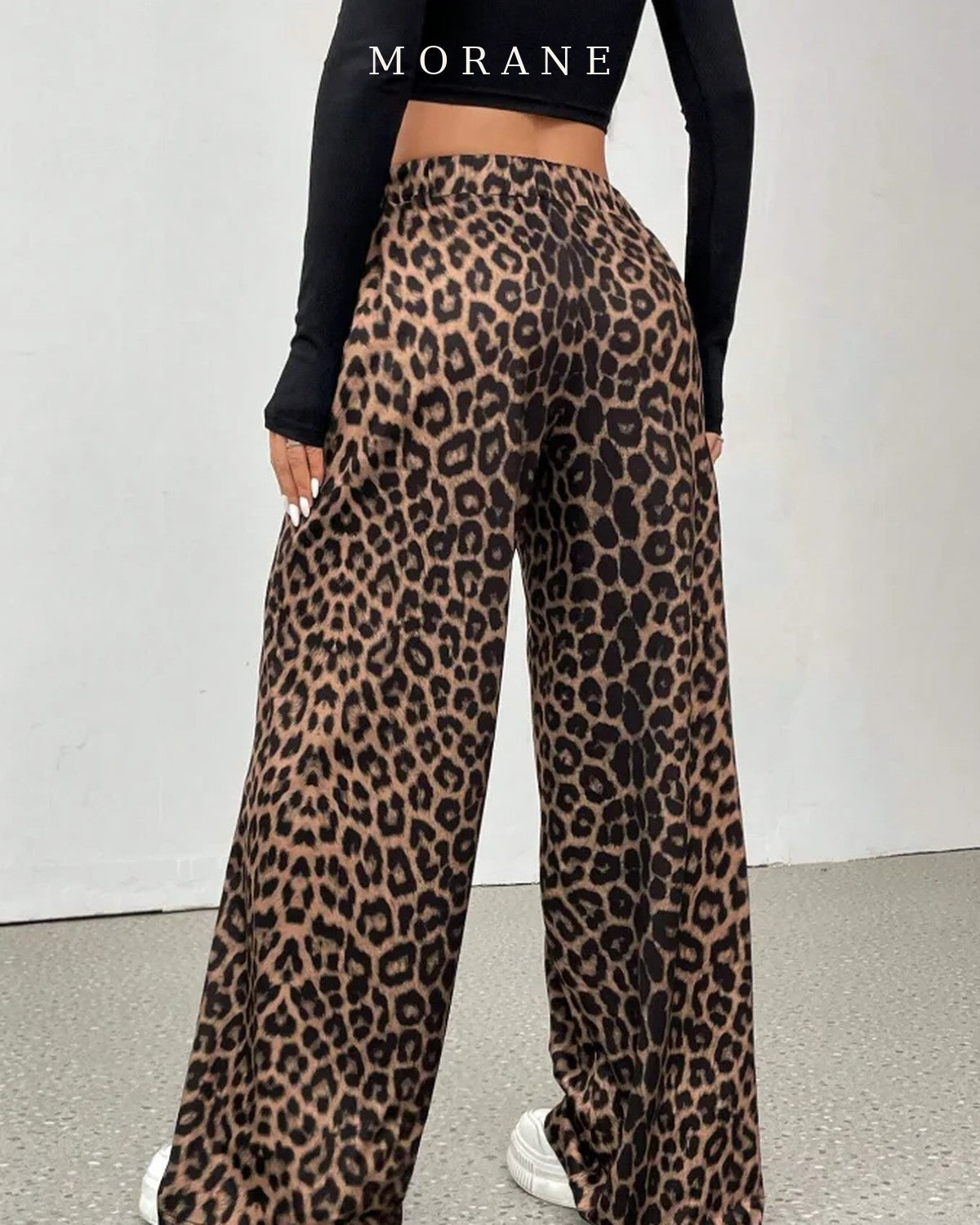 MORANE Leopard Wide Leg Pants