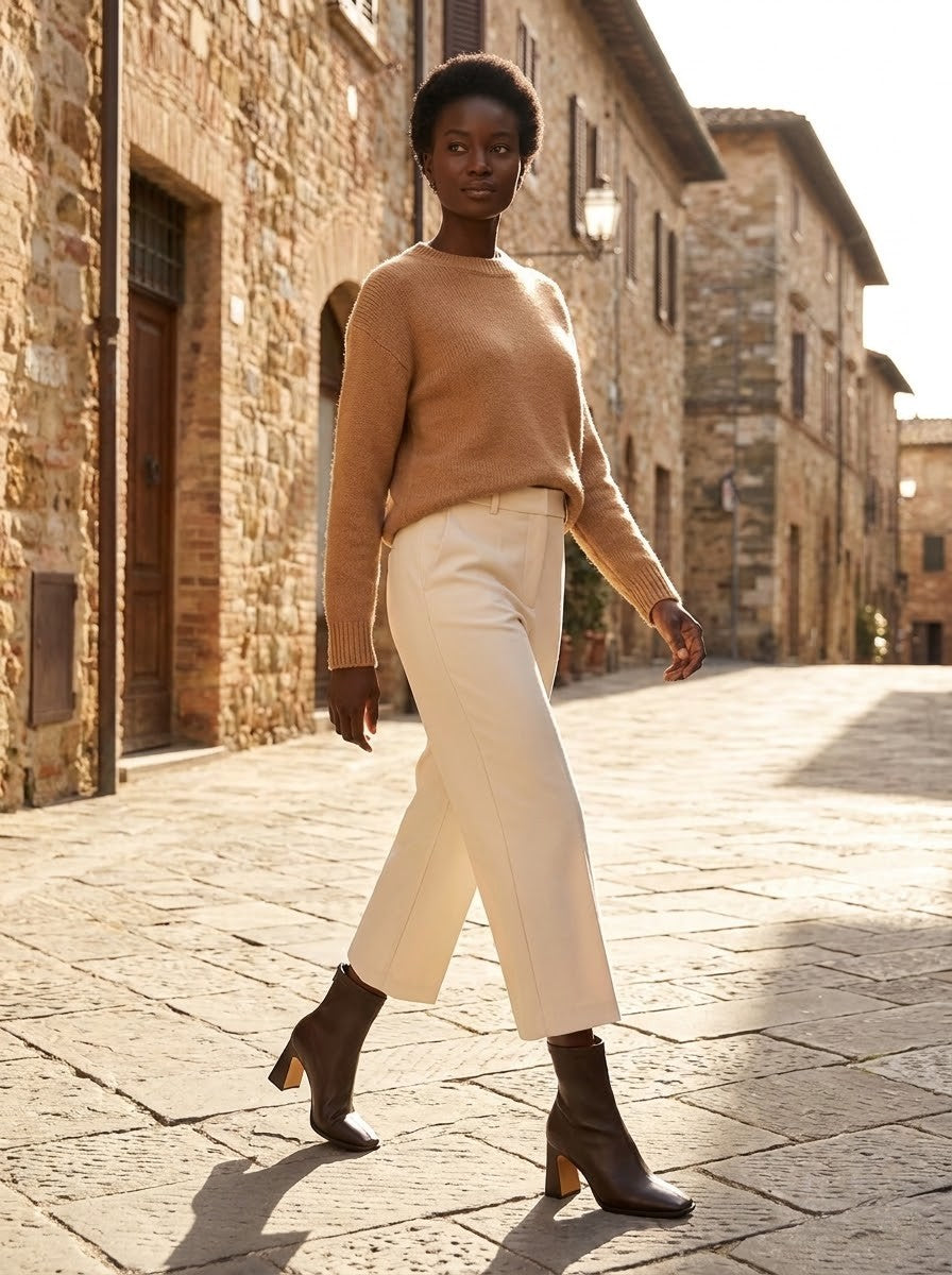 Square-Toe Block Heel Ankle Boots