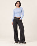 MORANE The Carter Low Rise Baggy Jeans in Washed Black
