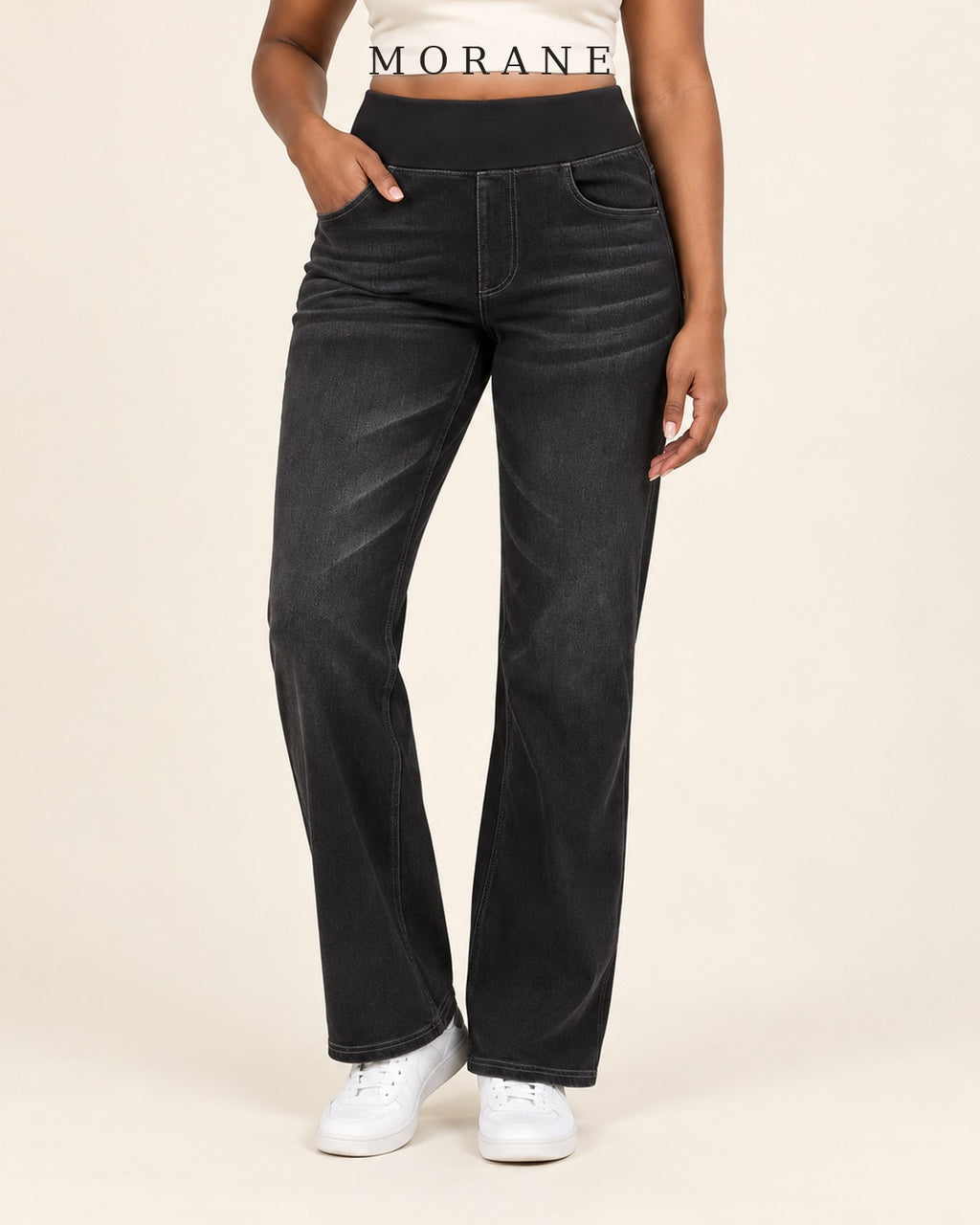 MORANE The Everyday Ease Wide-Leg Pull-On Jeans