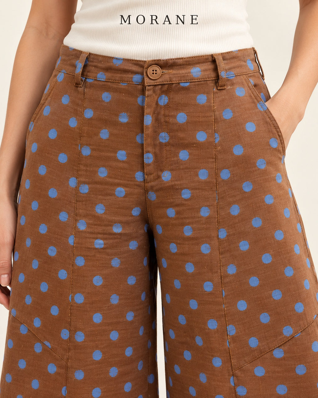 MORANE The Poppy Polka Dot Barrel Pants