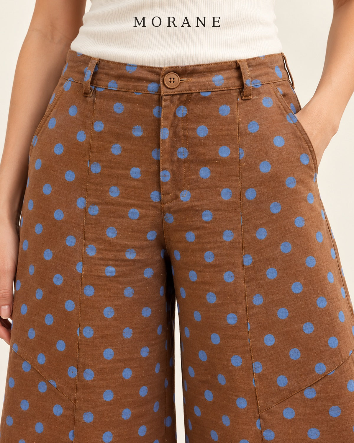 MORANE The Poppy Polka Dot Barrel Pants