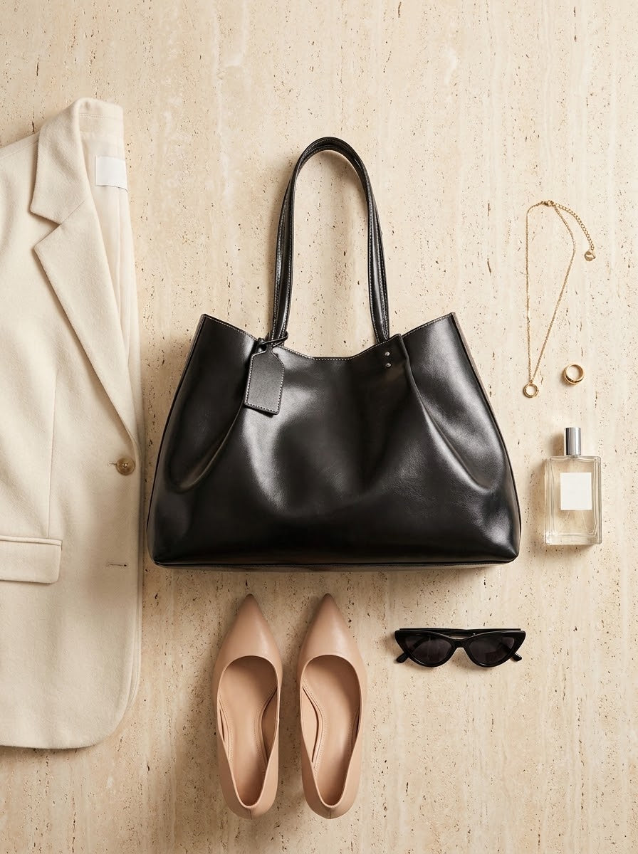 Ruched Slouch Shoulder Bag flat-lay