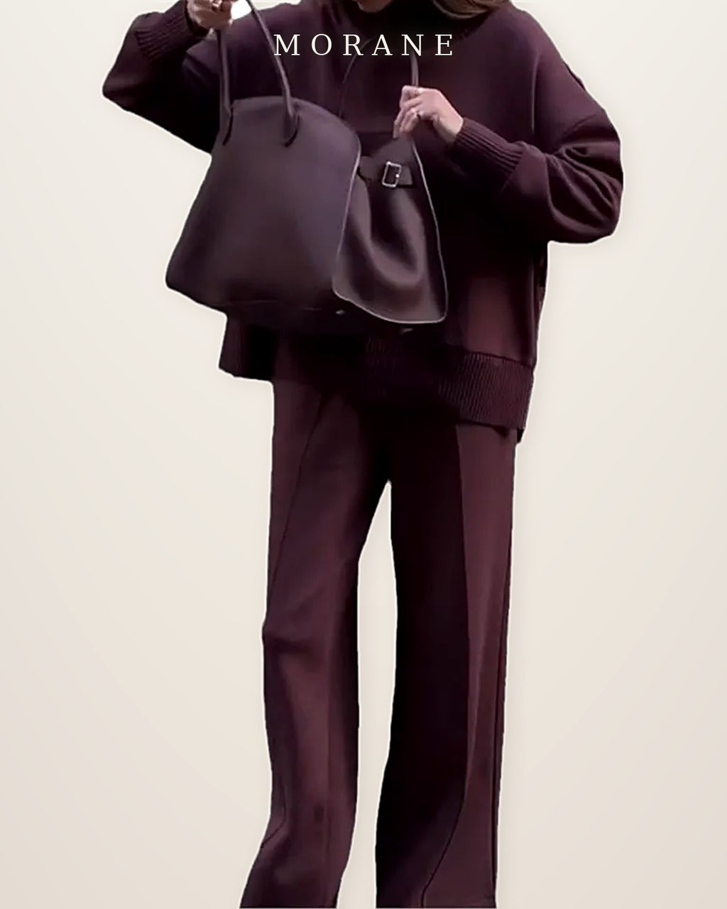 MORANE Side-Zip Turtleneck Knit Set