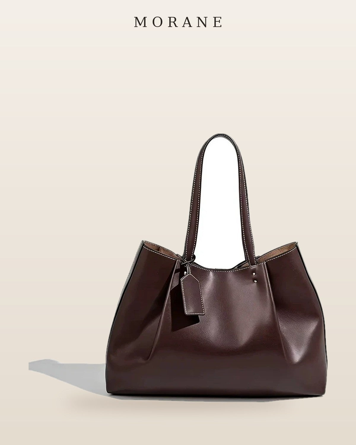 MORANE Ruched Slouch Shoulder Bag