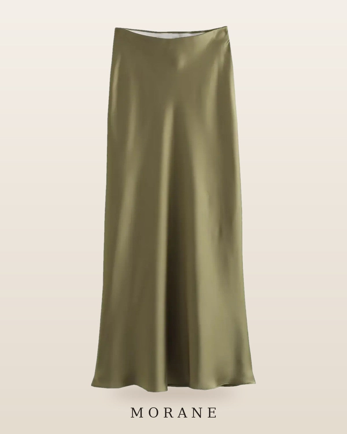 MORANE Satin Bias Midi Skirt