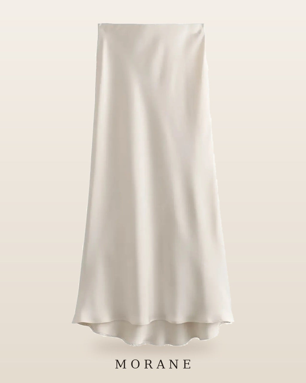 MORANE Satin Bias Midi Skirt